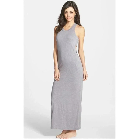 Monrow Cutout Side Heather Jersey Maxi Dress - Picture 3 of 16